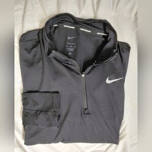 Nike Running Dri-Fit Black Quarter Zip Long Sleeve Pullover